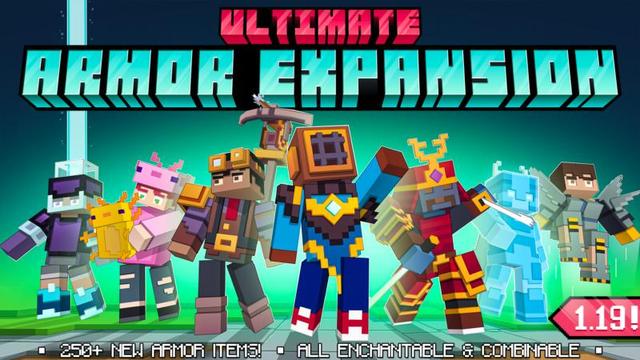 Thumbnail of the Minecraft Bedrock Marketplace product Ultimate Armor Expansion created by Shapescape.