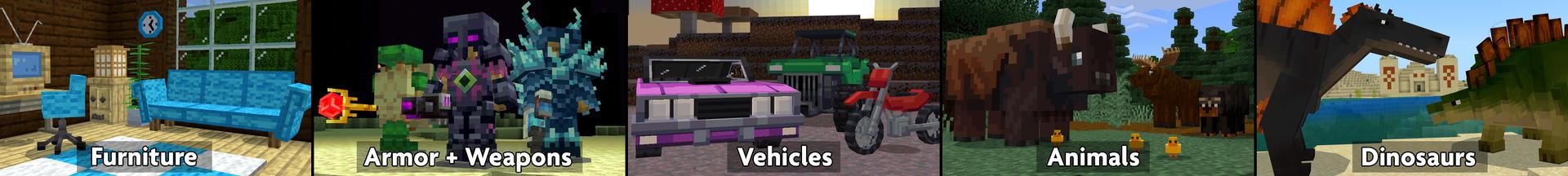 Panorama of the Minecraft Bedrock Marketplace product ULTIMATE EXPANSION created by Shapescape.