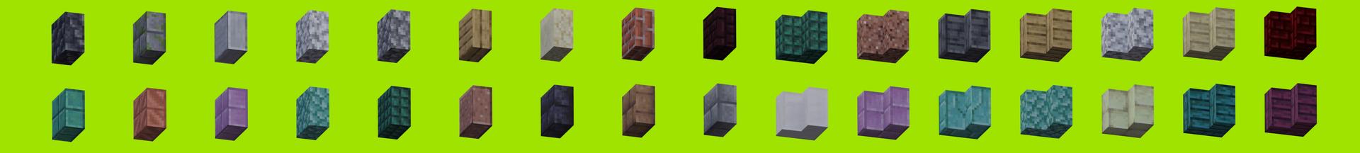 Panorama of the Minecraft Bedrock Marketplace product Vertical Slabs created by Shapescape.