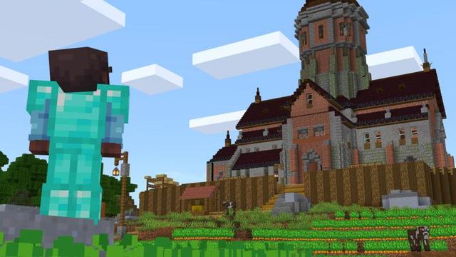 Screenshot of the Minecraft Bedrock Marketplace product Vertical Slabs created by Shapescape.