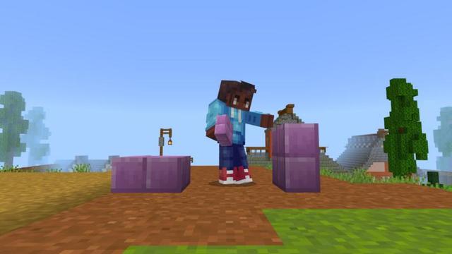 Screenshot of the Minecraft Bedrock Marketplace product Vertical Slabs created by Shapescape.