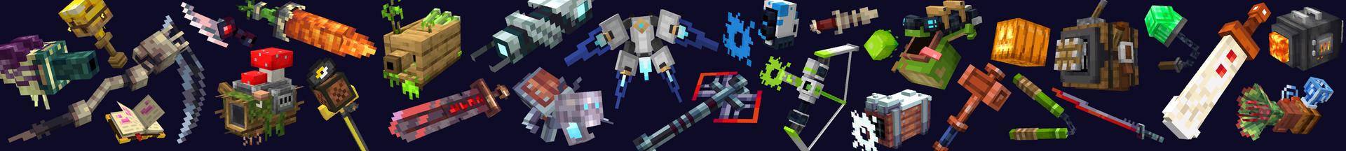 Panorama of the Minecraft Bedrock Marketplace product Weapons Expansion created by Shapescape.