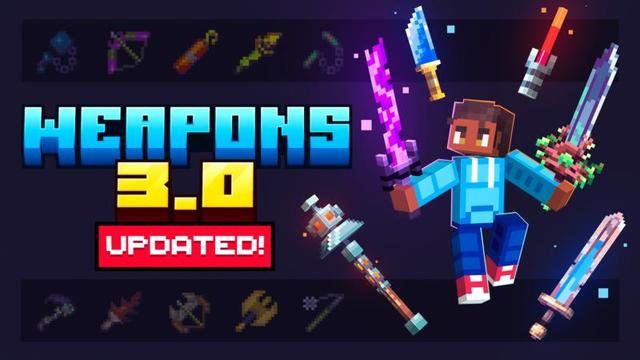 Thumbnail of the Minecraft Bedrock Marketplace product Weapons Expansion created by Shapescape.