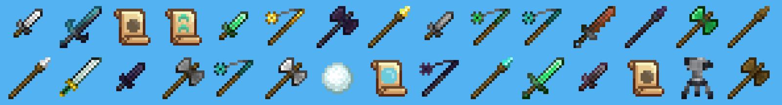Panorama of the Minecraft Bedrock Marketplace product Weapons Expansion created by Shapescape.