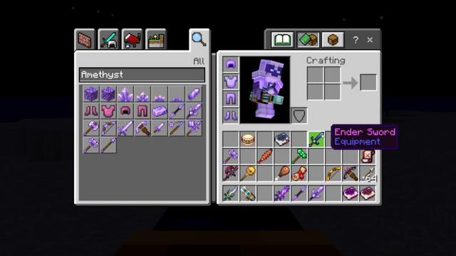 Screenshot of the Minecraft Bedrock Marketplace product WEAPONS + ARMOR Expansion created by Shapescape.
