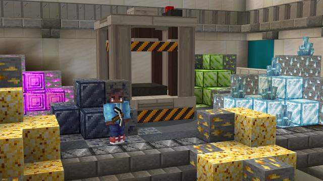Screenshot of the Minecraft Bedrock Marketplace product World of Mining created by Shapescape.