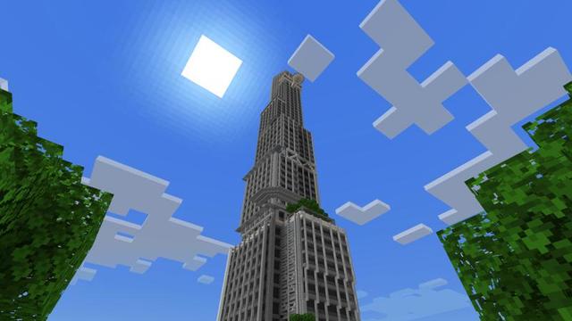 Screenshot of the Minecraft Bedrock Marketplace product World´s Tallest Skyscraper created by Shapescape.