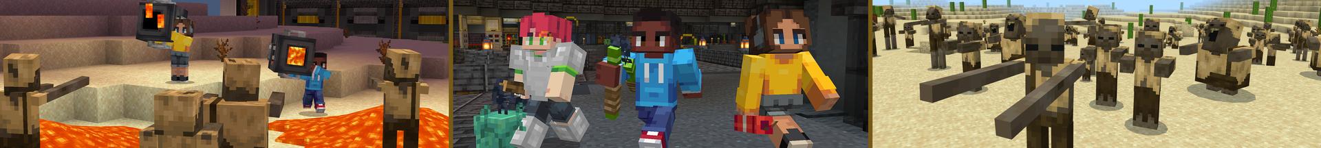 Panorama of the Minecraft Bedrock Marketplace product Zombie Invasion Bunker created by Shapescape.