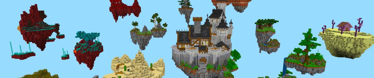 Panorama of the Minecraft Bedrock Marketplace product Castle Skyblock created by ShapeStudio.
