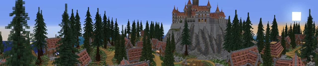 Panorama of the Minecraft Bedrock Marketplace product Riveria Island created by ShapeStudio.