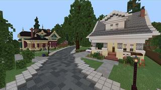 Screenshot of the Minecraft Bedrock Marketplace product The Suburbs created by ShapeStudio.