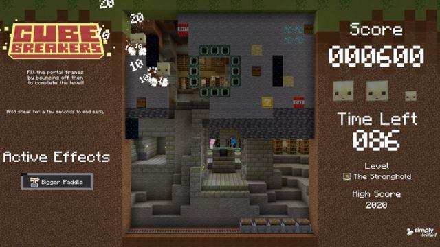 Screenshot of the Minecraft Bedrock Marketplace product Cube Breakers created by Simply Brilliant.