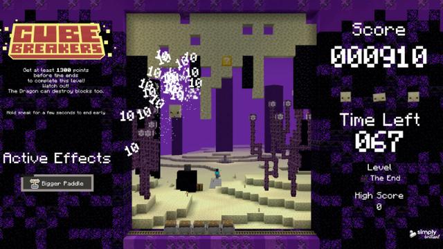 Screenshot of the Minecraft Bedrock Marketplace product Cube Breakers created by Simply Brilliant.