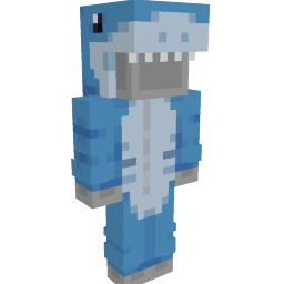 Thumbnail of the Minecraft Bedrock Marketplace product Shark Onesie created by Simply Brilliant.