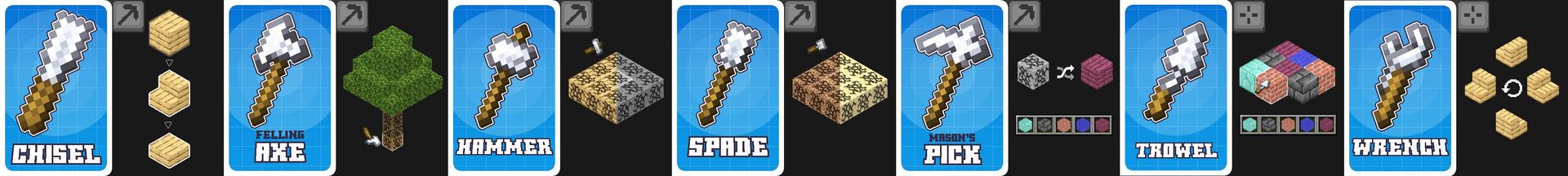 Panorama of the Minecraft Bedrock Marketplace product Simply More Tools Add-On created by Simply Brilliant.