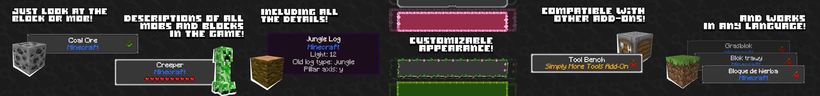 Panorama of the Minecraft Bedrock Marketplace product What Is That? Add-On created by Simply Brilliant.
