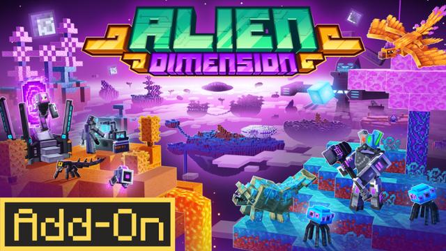 Thumbnail of the Minecraft Bedrock Marketplace product Alien Dimension Add-On created by Skilendarz.