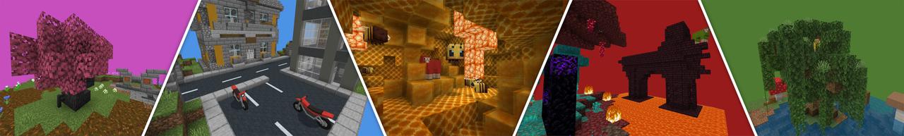 Panorama of the Minecraft Bedrock Marketplace product Find The Sheep created by Skilendarz.