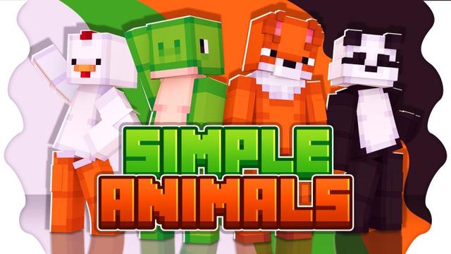 Thumbnail of the Minecraft Bedrock Marketplace product Simple Animals created by Skilendarz.