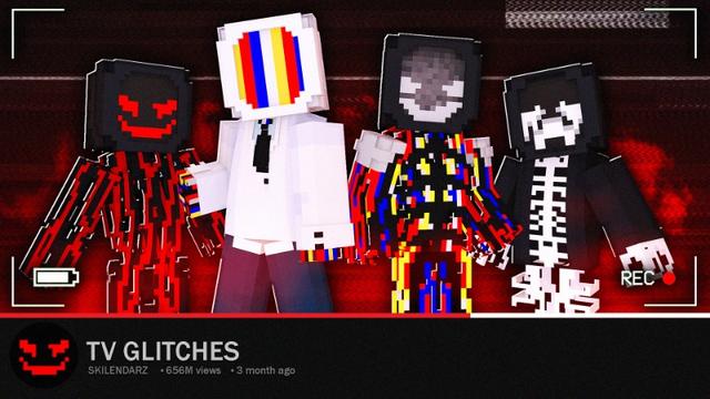 Thumbnail of the Minecraft Bedrock Marketplace product TV GLITCHES created by Skilendarz.