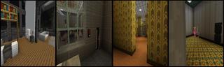 Panorama of the Minecraft Bedrock Marketplace product Backrooms Secret Base created by Snail Studios.