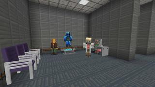 Screenshot of the Minecraft Bedrock Marketplace product Backrooms Secret Base created by Snail Studios.