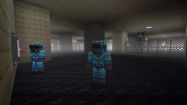 Screenshot of the Minecraft Bedrock Marketplace product Backrooms created by Snail Studios.