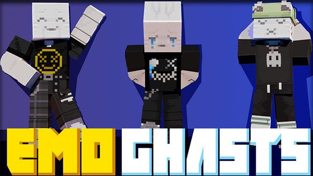 Thumbnail of the Minecraft Bedrock Marketplace product Emo Ghasts created by Snail Studios.
