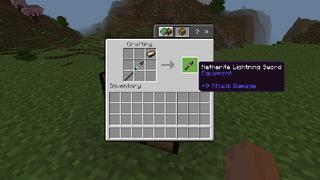 Screenshot of the Minecraft Bedrock Marketplace product Evolving Weapons Add-On created by Snail Studios.