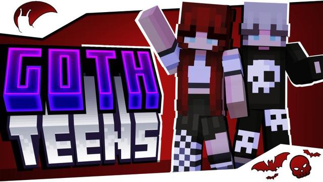 Thumbnail of the Minecraft Bedrock Marketplace product Goth Teens created by Snail Studios.