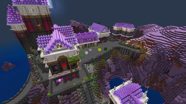 Screenshot of the Minecraft Bedrock Marketplace product Hacker Lucky Blocks created by Snail Studios.