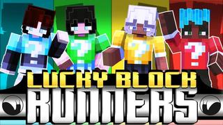 Thumbnail of the Minecraft Bedrock Marketplace product Lucky Block Runners created by Snail Studios.