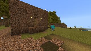 Screenshot of the Minecraft Bedrock Marketplace product Noob VS Pro: Secret Bases created by Snail Studios.