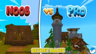 Thumbnail of the Minecraft Bedrock Marketplace product Noob VS Pro: Secret Bases created by Snail Studios.