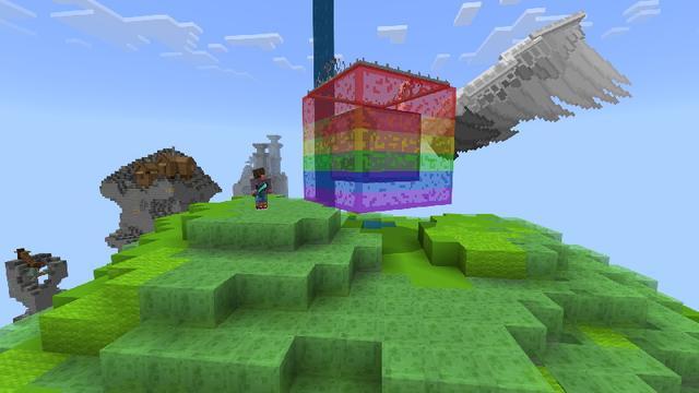 Screenshot of the Minecraft Bedrock Marketplace product One Block: Chunks created by Snail Studios.