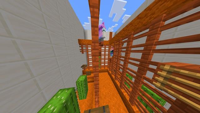 Screenshot of the Minecraft Bedrock Marketplace product Parkour 100 created by Snail Studios.