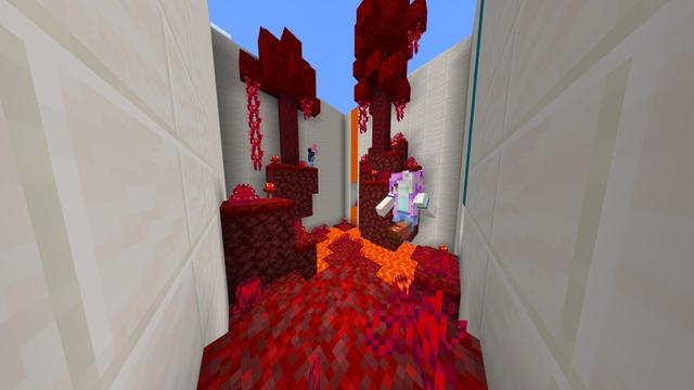 Screenshot of the Minecraft Bedrock Marketplace product Parkour 100 created by Snail Studios.