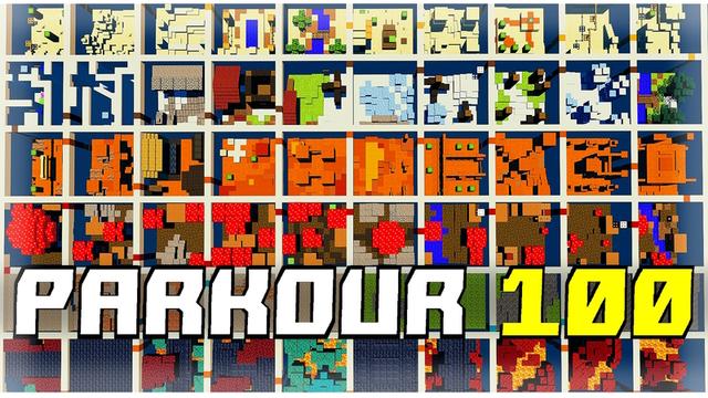 Thumbnail of the Minecraft Bedrock Marketplace product Parkour 100 created by Snail Studios.