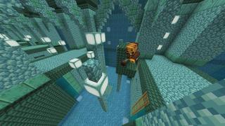 Screenshot of the Minecraft Bedrock Marketplace product Parkour Dungeons created by Snail Studios.