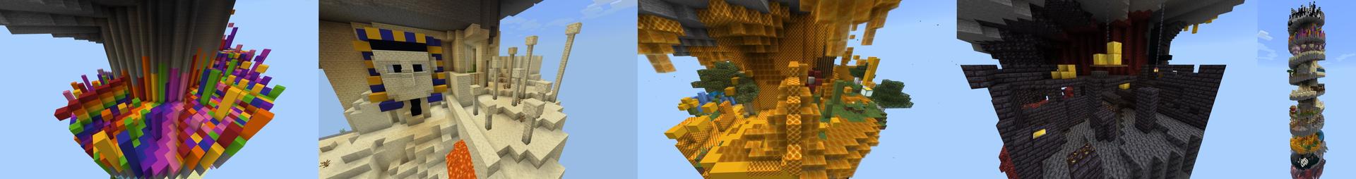 Panorama of the Minecraft Bedrock Marketplace product Parkour created by Snail Studios.