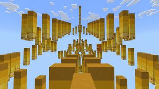 Screenshot of the Minecraft Bedrock Marketplace product Rainbow Parkour created by Snail Studios.