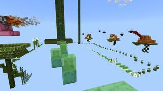 Screenshot of the Minecraft Bedrock Marketplace product Rainbow Parkour created by Snail Studios.