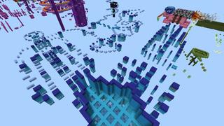 Screenshot of the Minecraft Bedrock Marketplace product Rainbow Parkour created by Snail Studios.