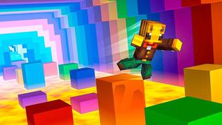 Thumbnail of the Minecraft Bedrock Marketplace product Rainbow Parkour created by Snail Studios.