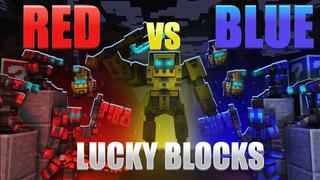 Thumbnail of the Minecraft Bedrock Marketplace product Red Vs Blue Lucky Blocks created by Snail Studios.