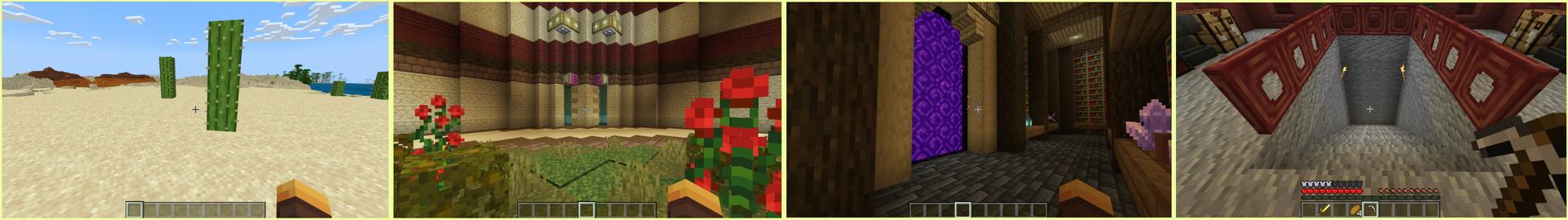 Panorama of the Minecraft Bedrock Marketplace product Secret Cactus Base created by Snail Studios.