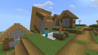 Screenshot of the Minecraft Bedrock Marketplace product Secret Village Bunker created by Snail Studios.