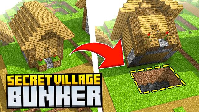 Thumbnail of the Minecraft Bedrock Marketplace product Secret Village Bunker created by Snail Studios.