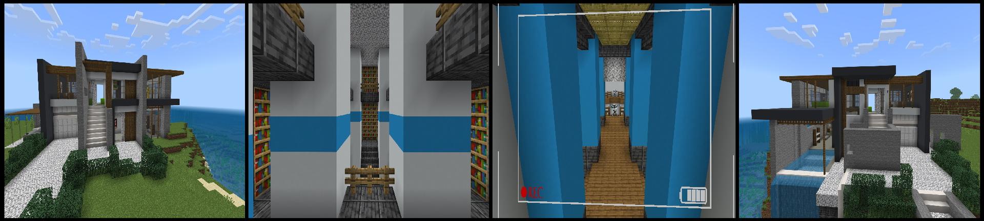 Panorama of the Minecraft Bedrock Marketplace product Streamer Security Bunker created by Snail Studios.