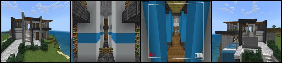 Panorama of the Minecraft Bedrock Marketplace product Streamer Security Bunker created by Snail Studios.